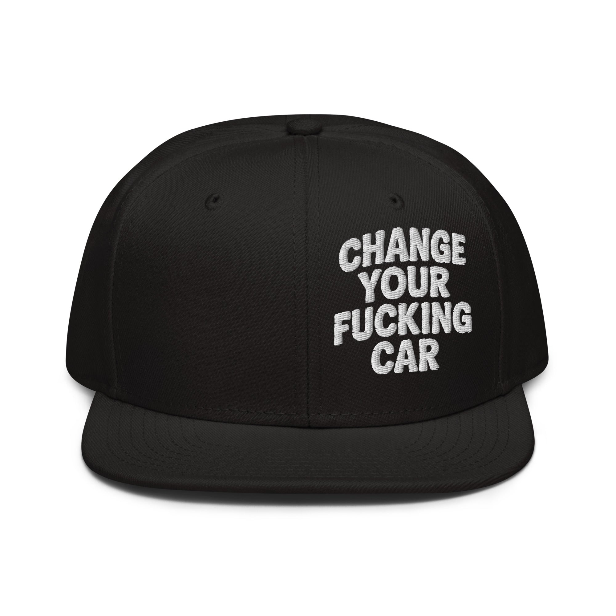 Change Your F*cking Car Snapback schwarz – Vorderansicht