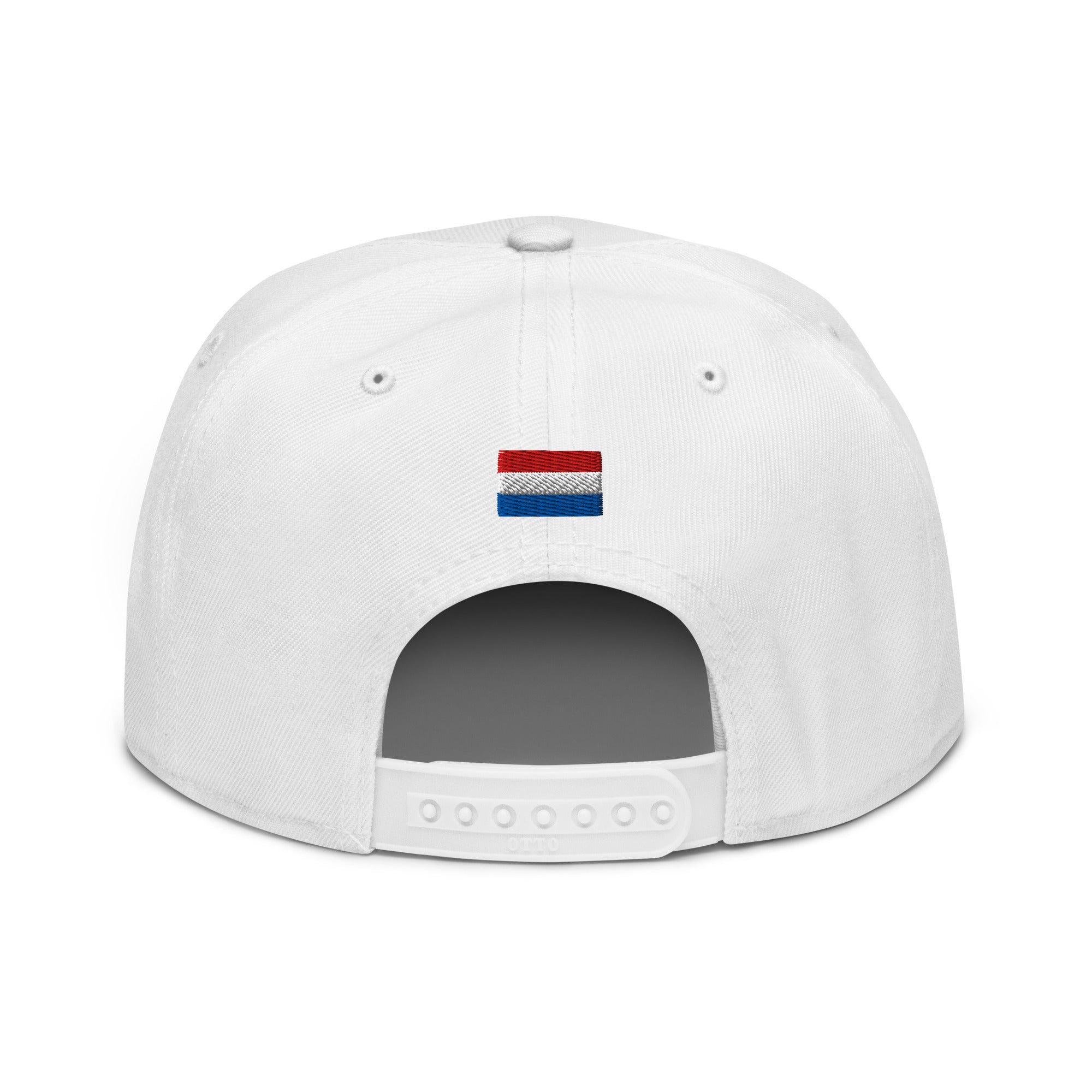 Orange Army Snapback weiß Rückansicht