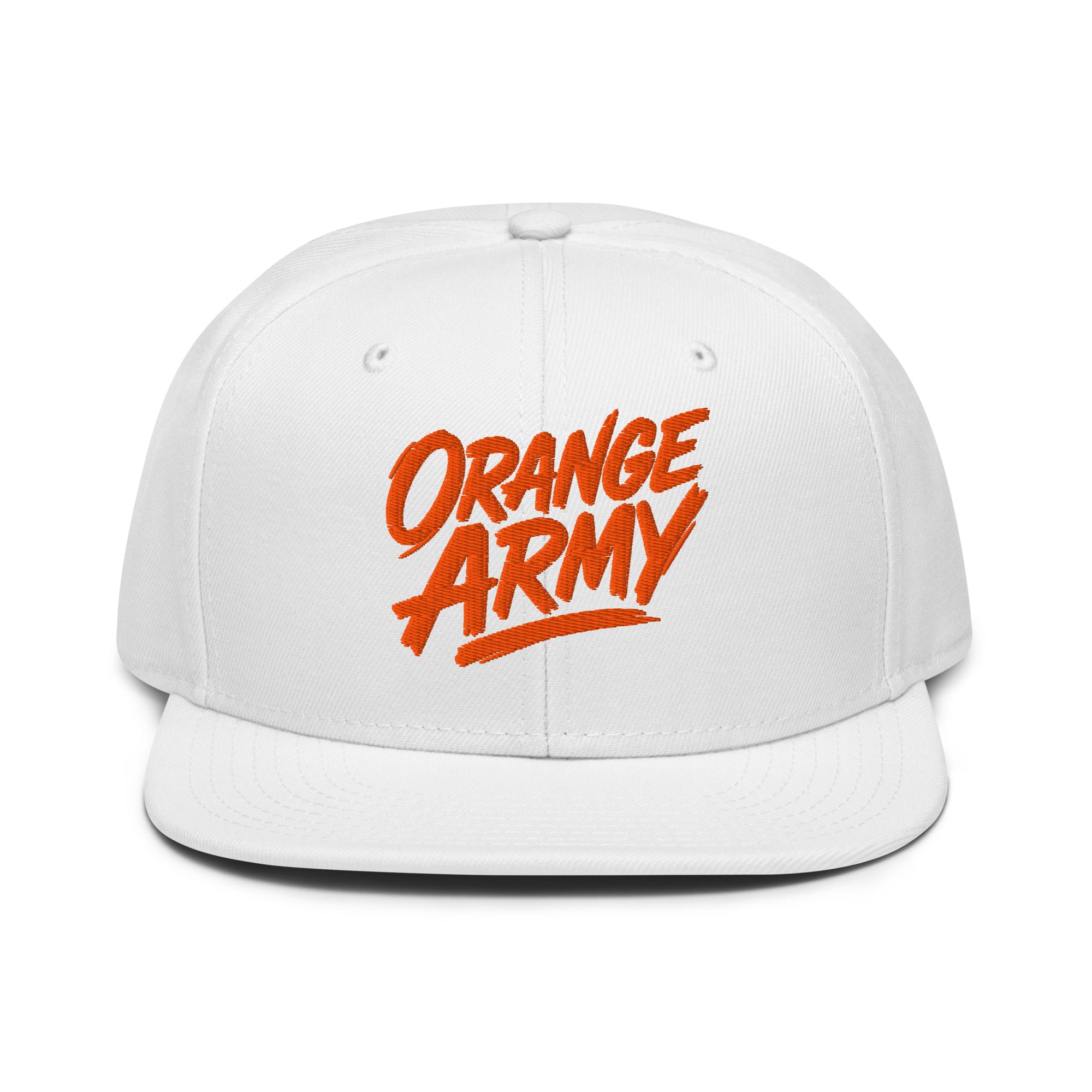 Orange Army Snapback weiß – Verstappen-Fan-Cap Vorderansicht