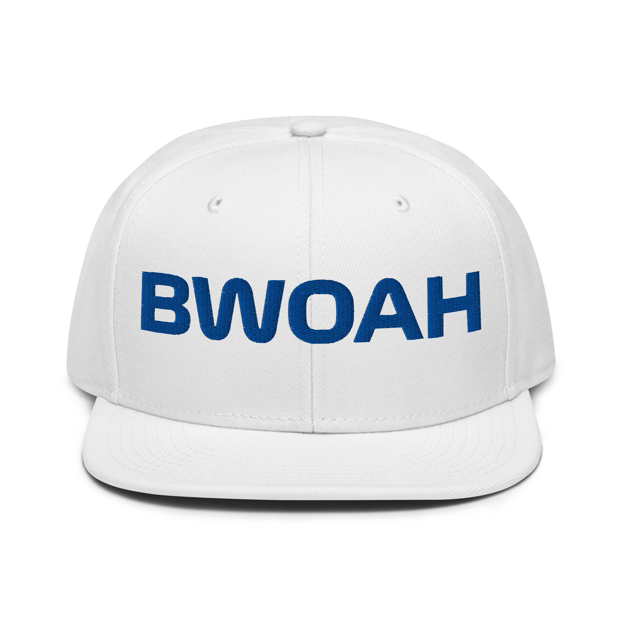 BWOAH Snapback weiß – Iceman-Cap Vorderansicht