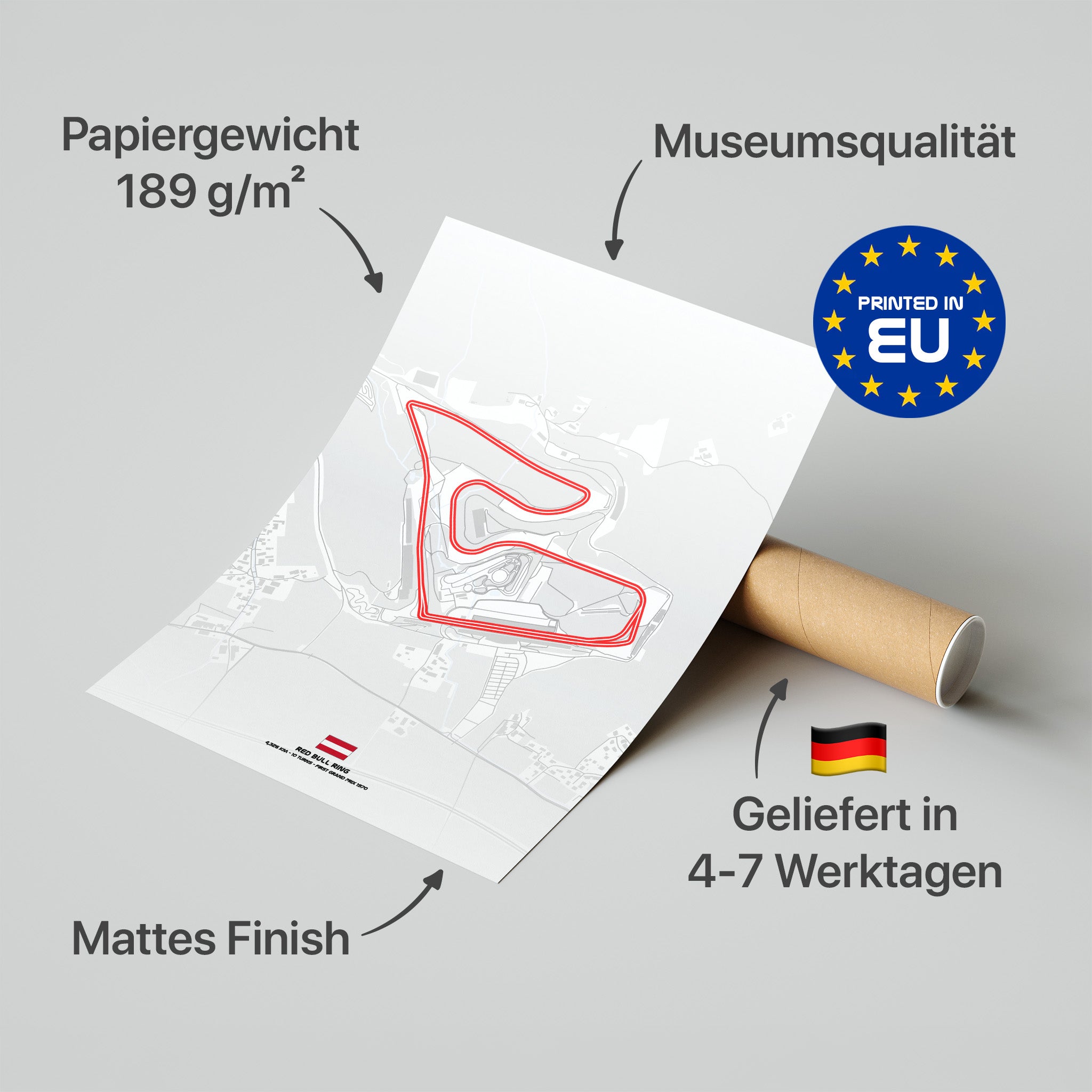 Red Bull Ring Light Edition Poster in Premium-Verpackung
