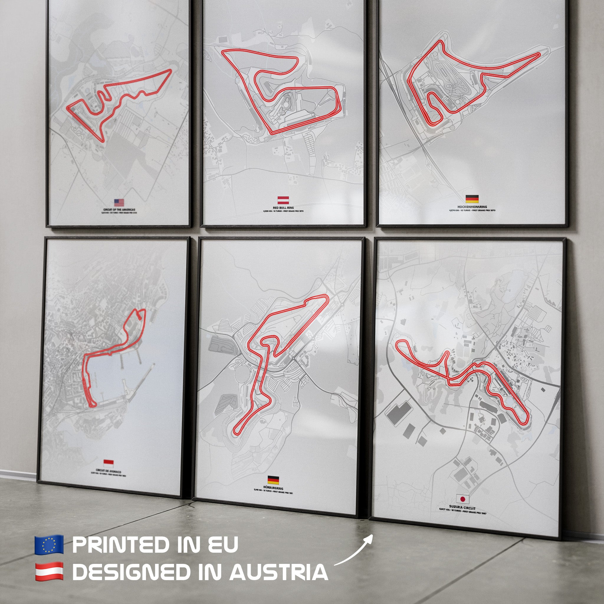 Übersicht Suzuka Strecken-Poster