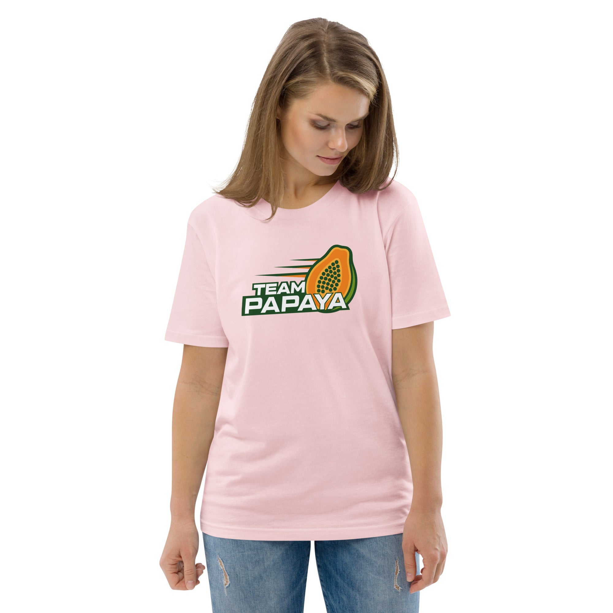Team Papaya T-Shirt rosa Vorderansicht 3