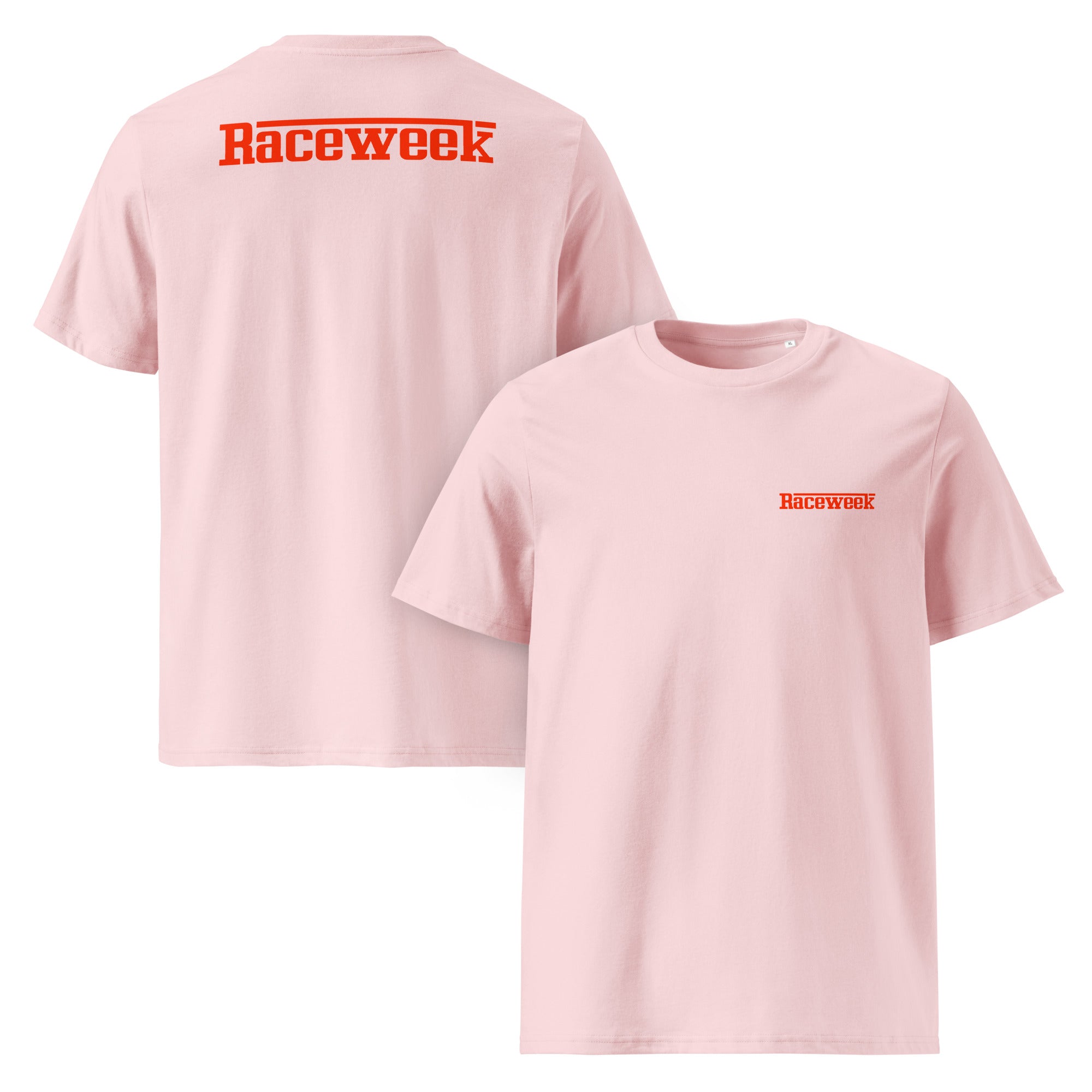 Race Week T-Shirt rosa – Vorder- und Rückansicht
