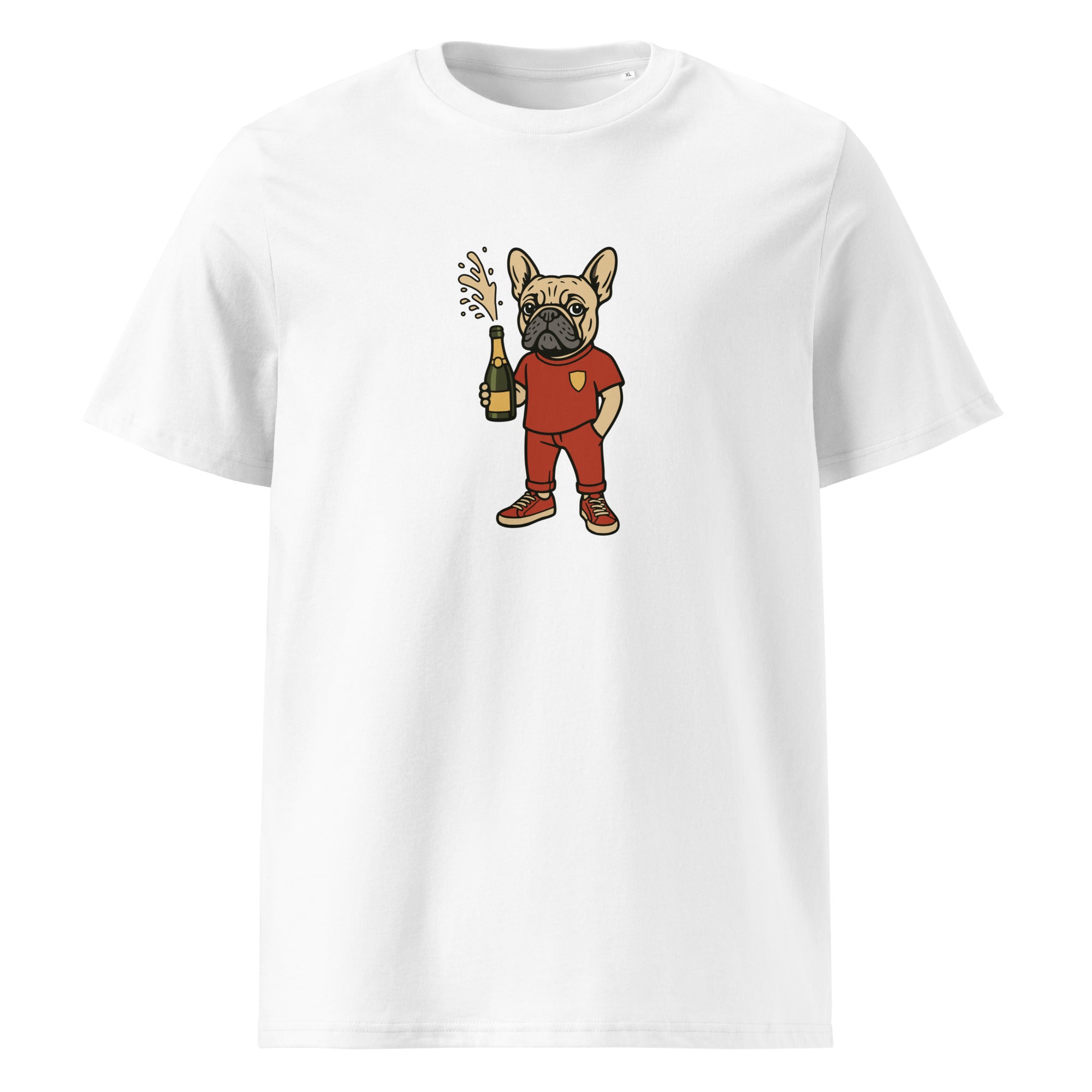Roscoe Champagne T-Shirt weiß – Hamilton Bulldog Motiv