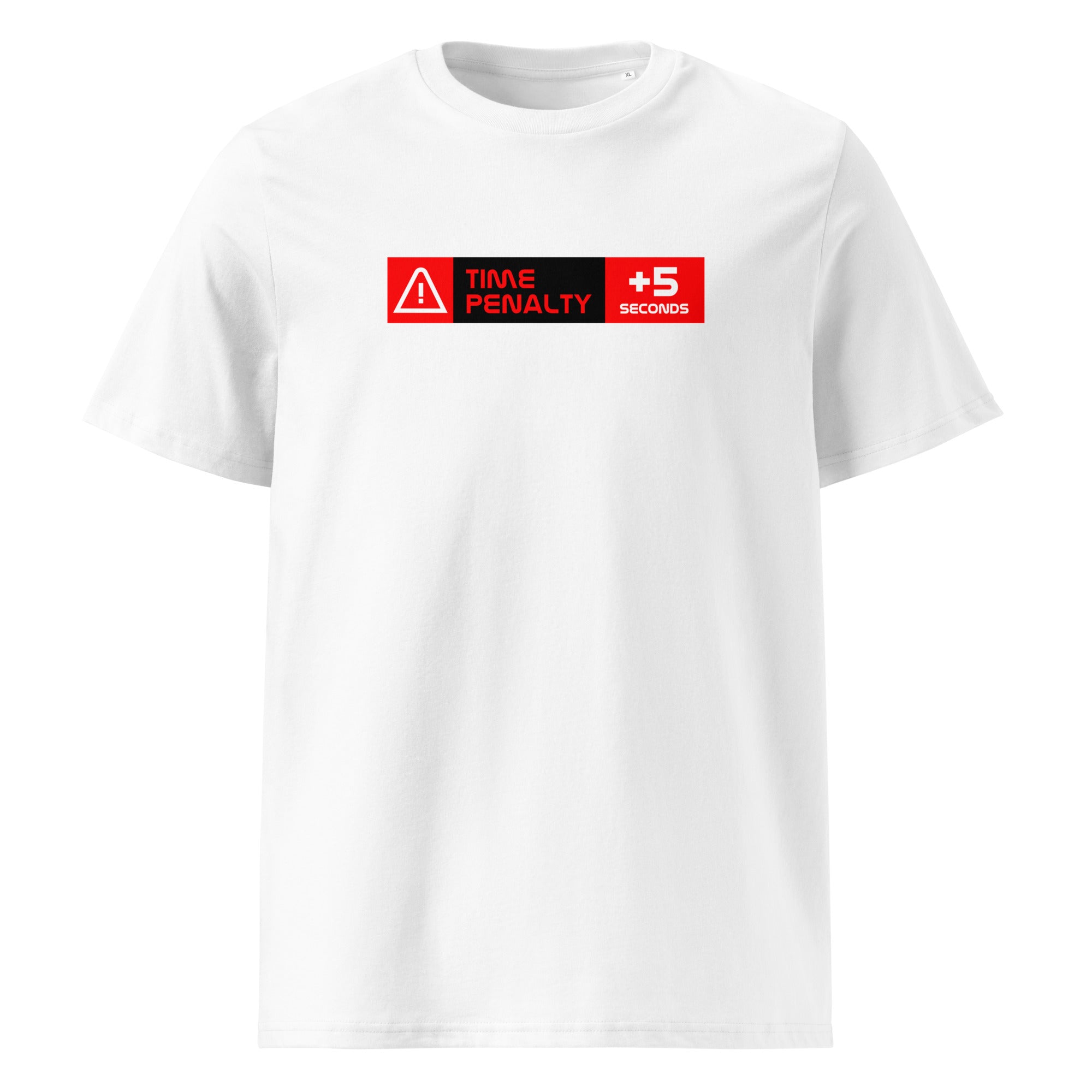 Time Penalty +5s T-Shirt weiß – Vorderansicht