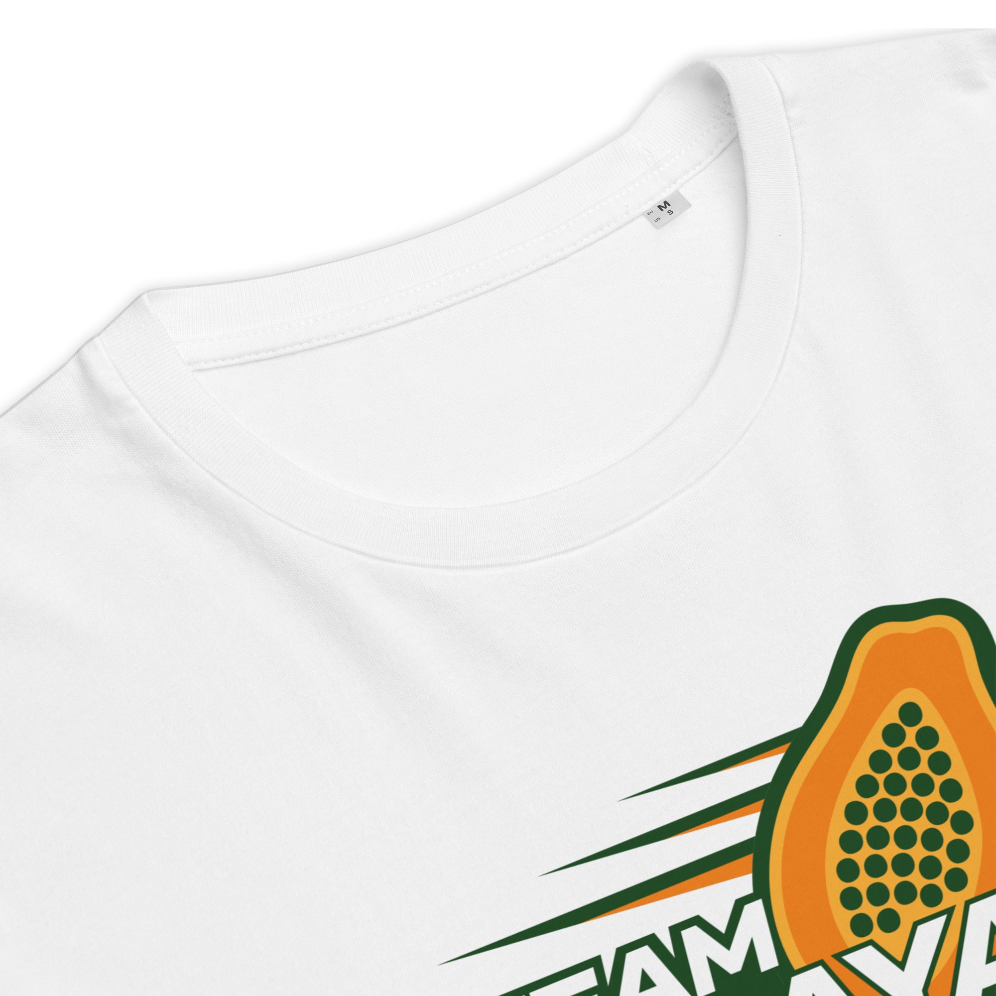 Team Papaya T-Shirt weiß Materialdetails