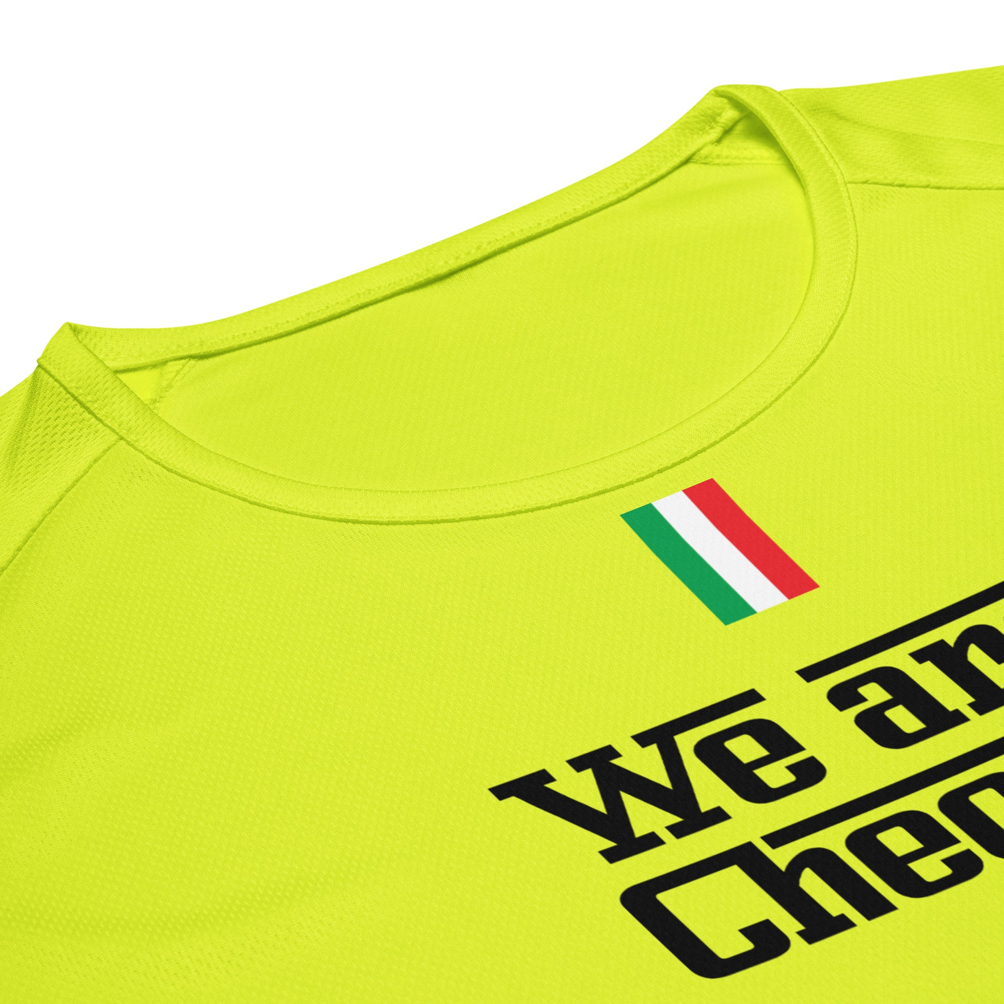 We are Checking Sports Jersey Neon Yellow Materialdetails