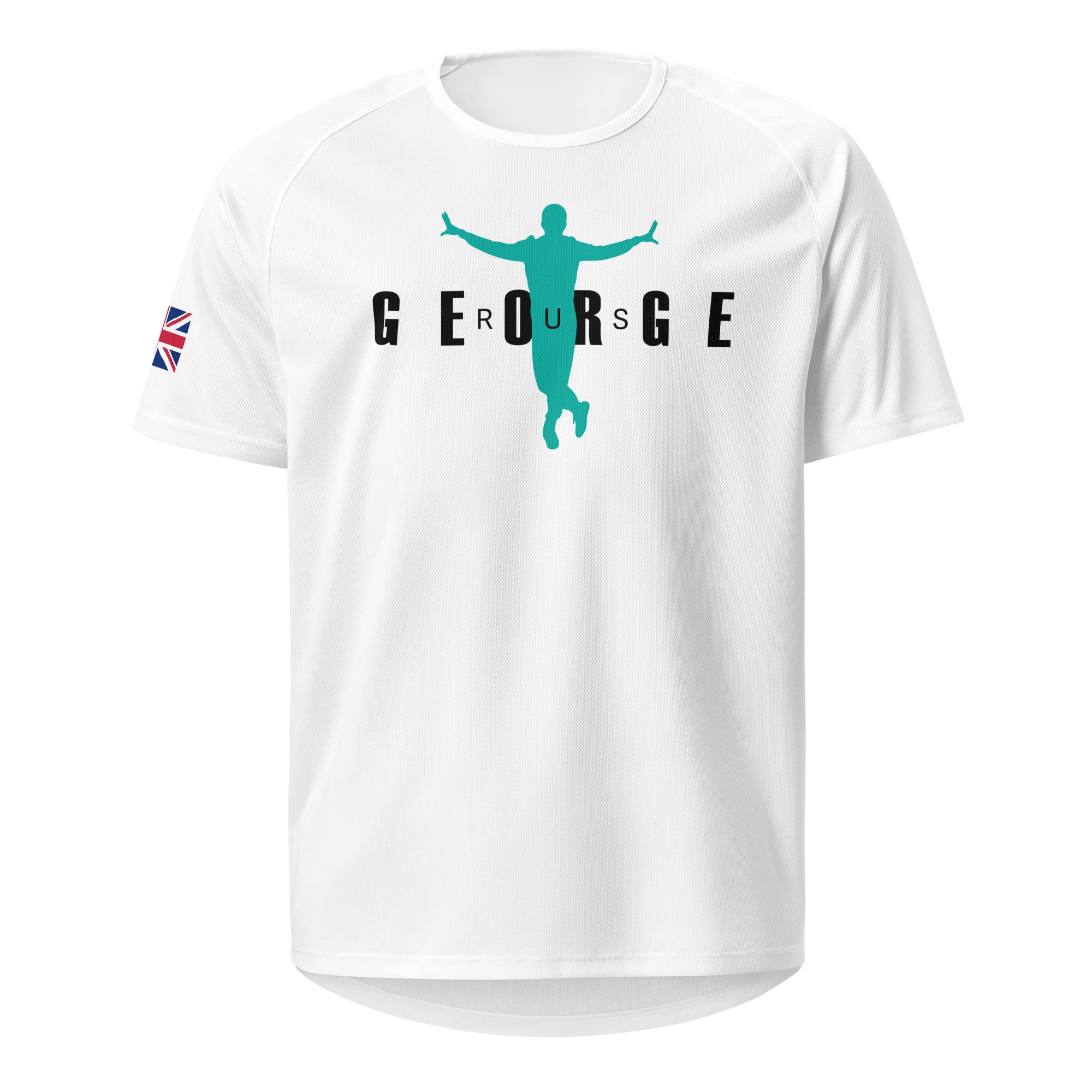 George T-Pose Sports Jersey weiß – Vorderansicht