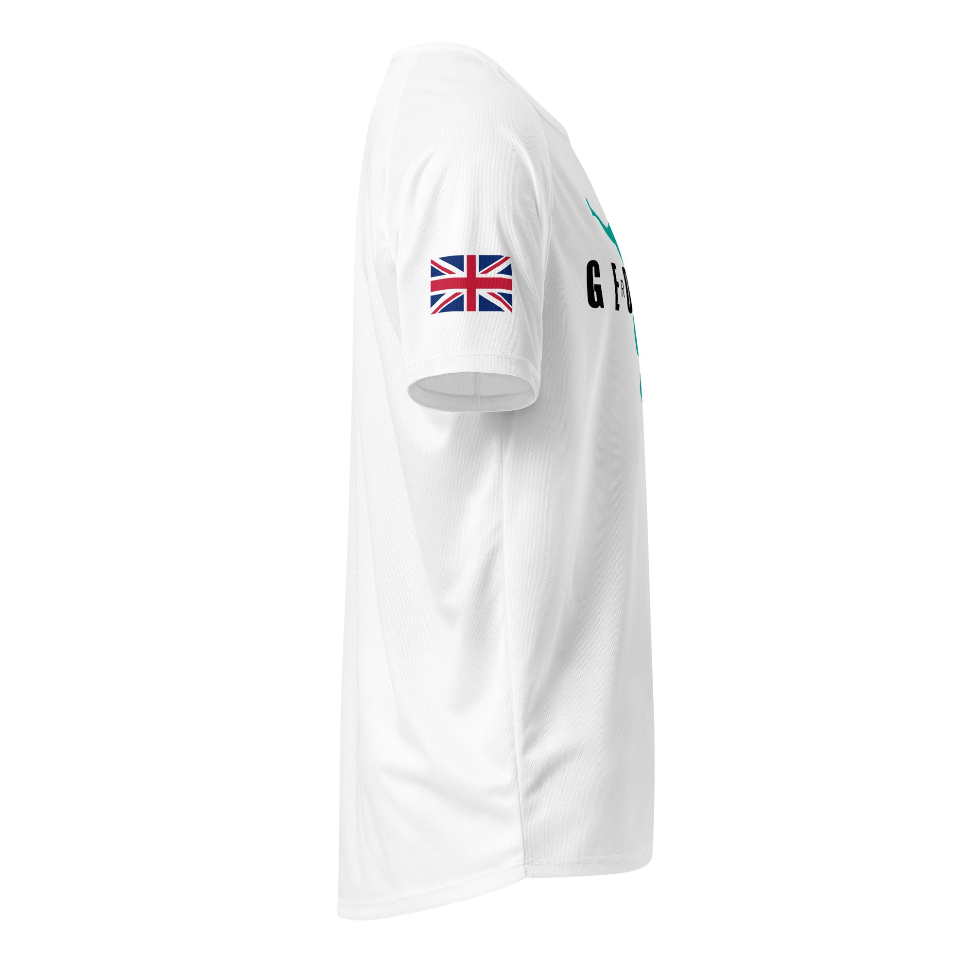 George T-Pose Sports Jersey weiß Seitenansicht