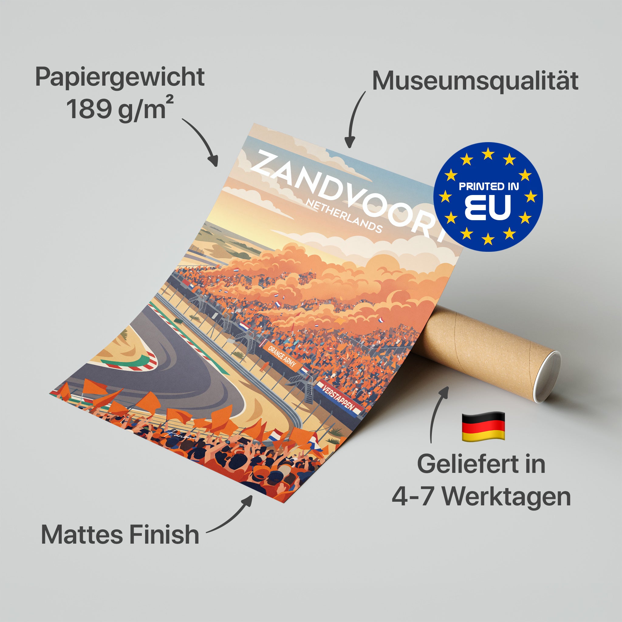 Zandvoort Vintage Poster in Premium-Verpackung